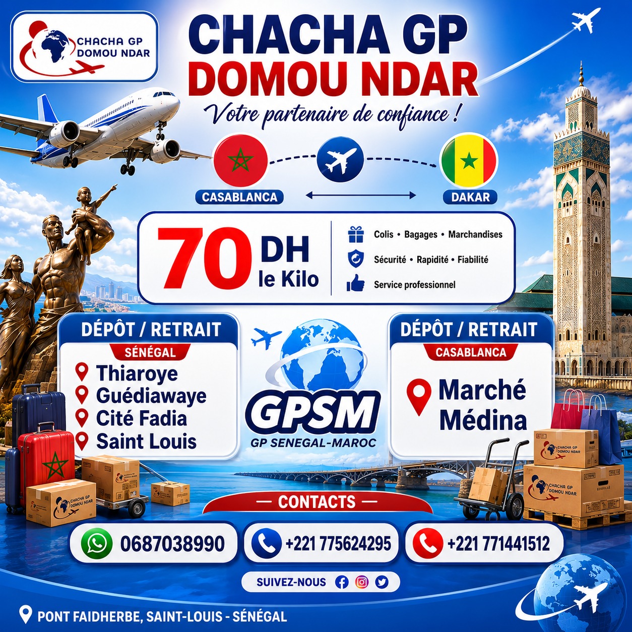 CHACHA GP casa Dakar et Dakar casa